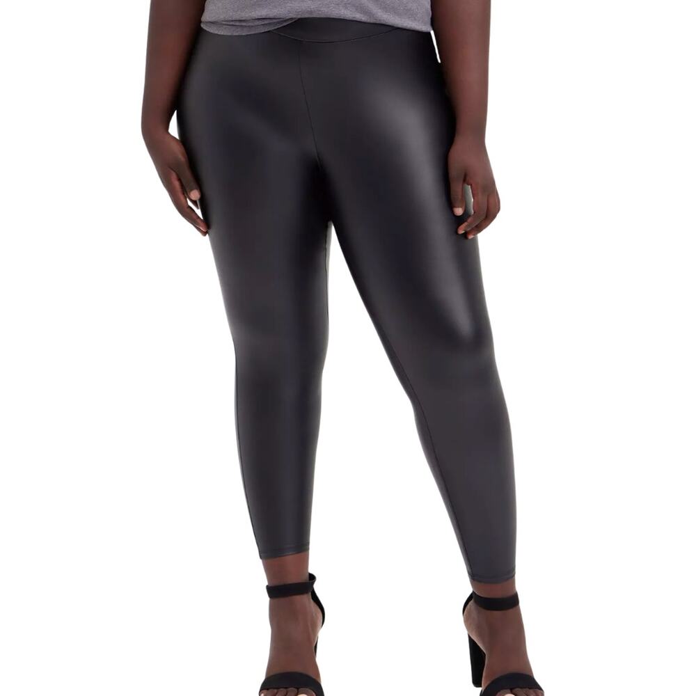 Torrid Black Full-Length Faux Leather Legging Shiny Biker Fall Plus Size 2X